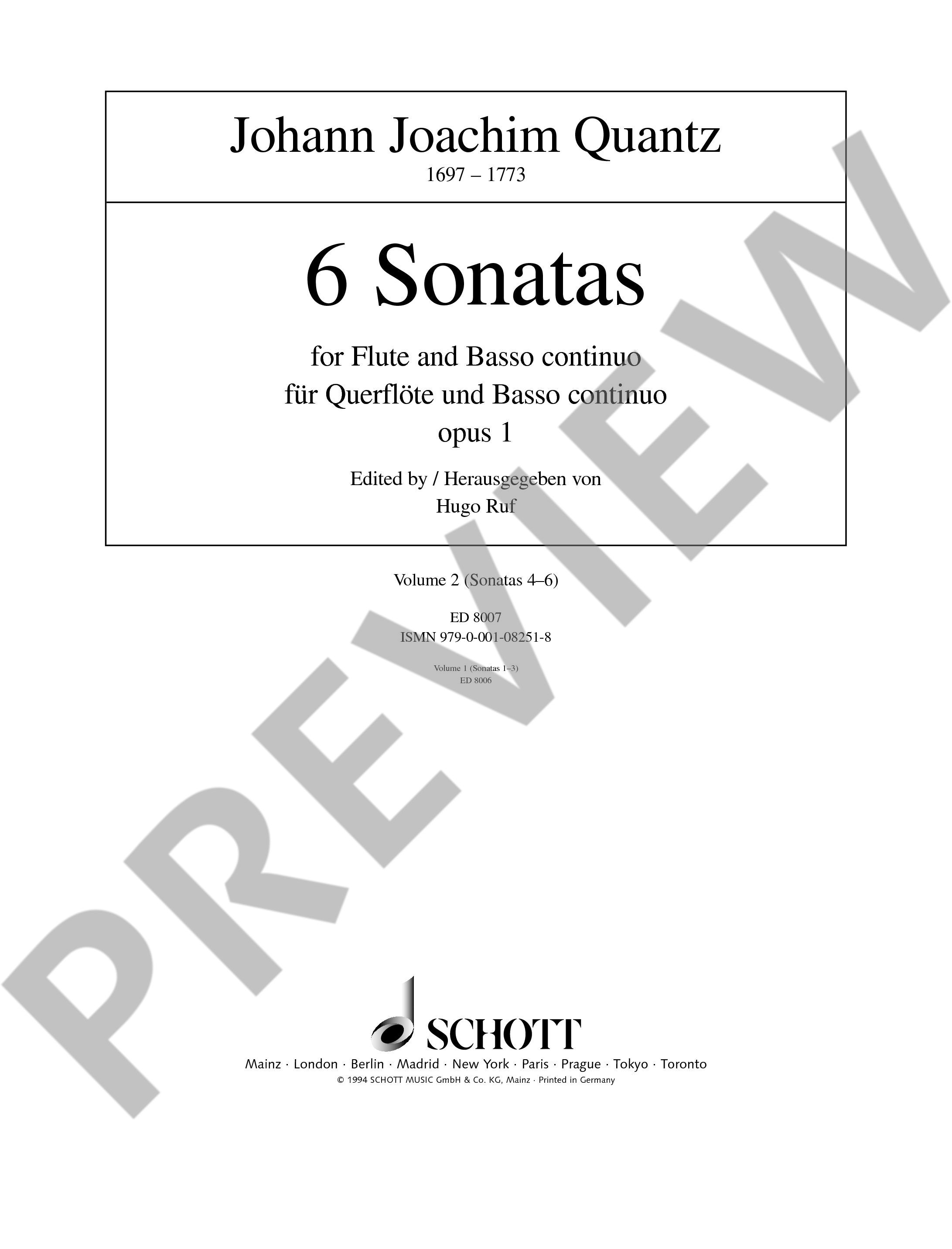 Anderes Coverbild Sechs Sonaten op. 1 Vol. 2