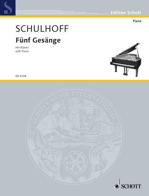 Vorderes Coverbild Fünf Gesänge mit Klavier 