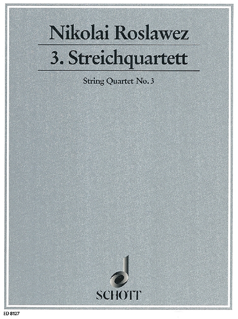 Vorderes Coverbild 3. Streichquartett 