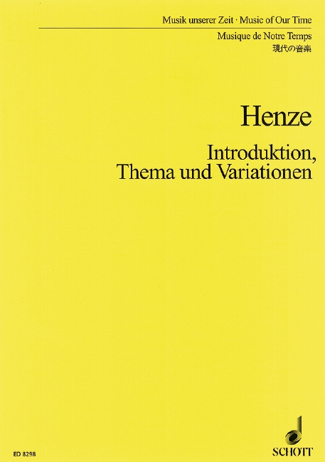 Vorderes Coverbild Introduktion, Thema und Variationen 