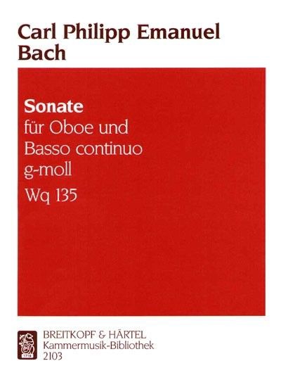 Anderes Coverbild Sonate g-moll Wq 135 Oboe, Bc