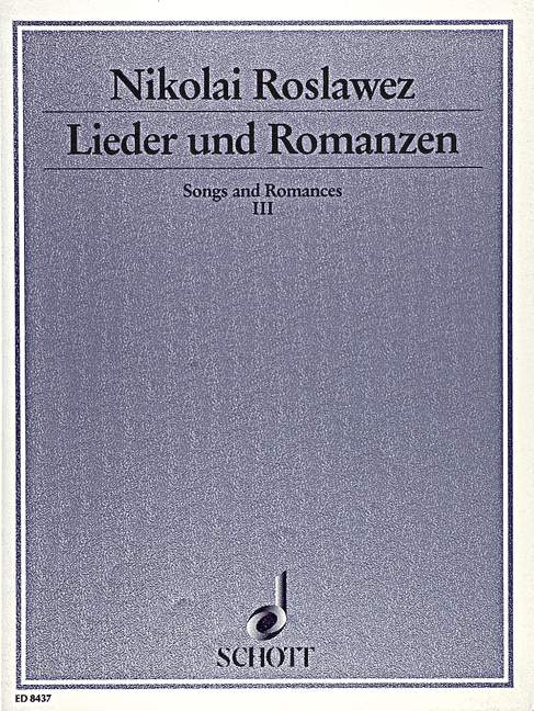Vorderes Coverbild Lieder und Romanzen Band 3