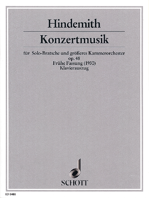 Vorderes Coverbild Konzertmusik op. 48 