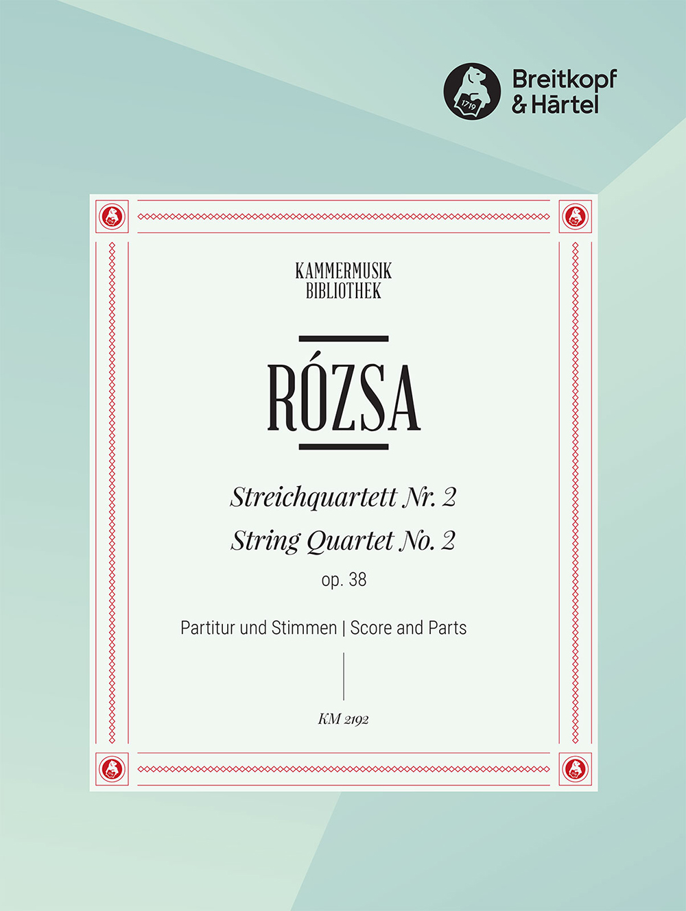 Vorderes Coverbild Streichquartett Nr. 2 op. 38 (1982)