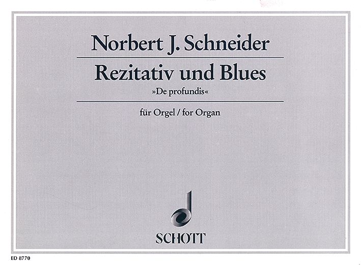 Vorderes Coverbild Rezitativ und Blues "De profundis" 