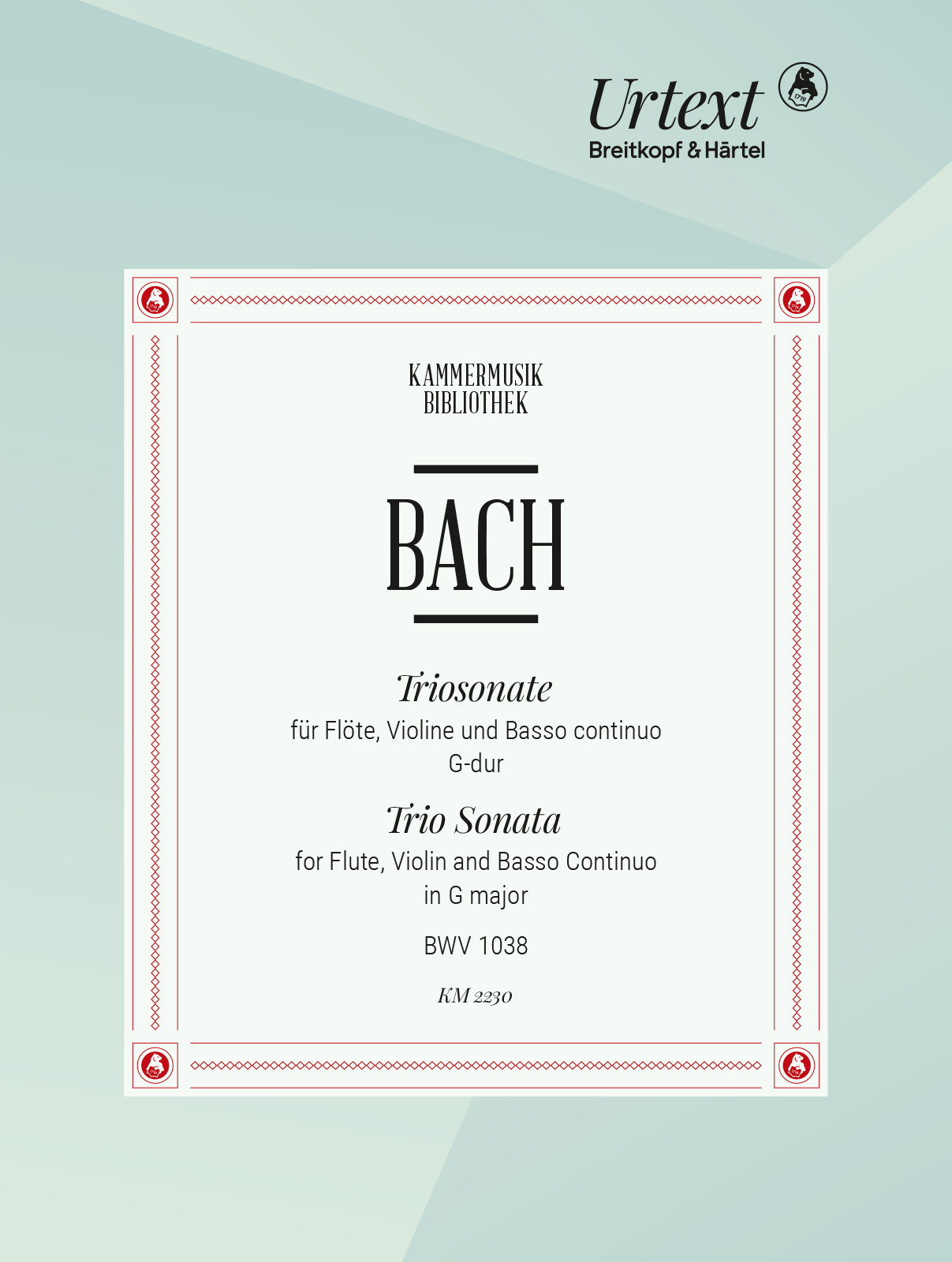 Vorderes Coverbild Triosonate G-dur BWV 1038 für Flöte, Violine und Basso continuo BWV 1038