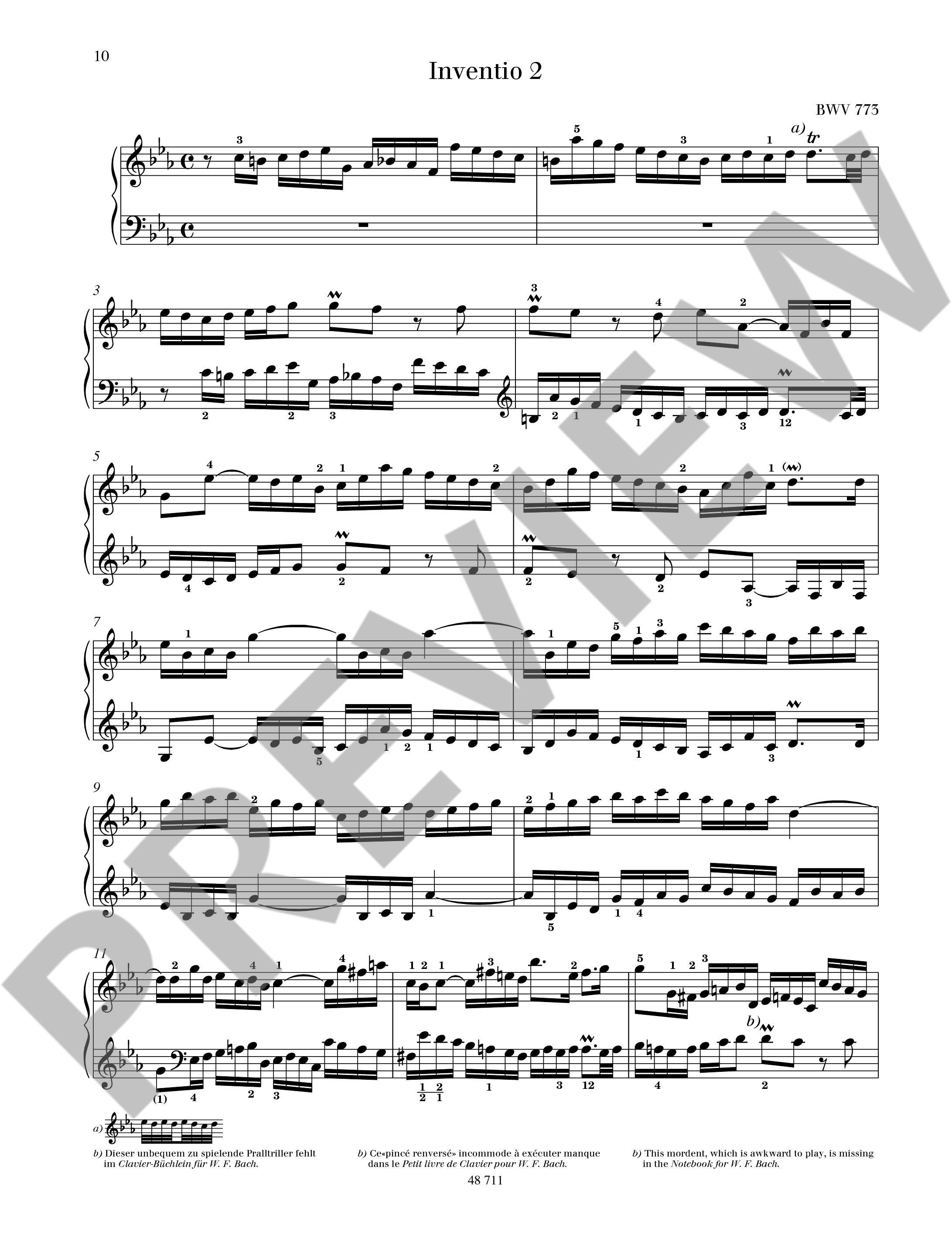 Anderes Coverbild Inventionen BWV 772 - 786 