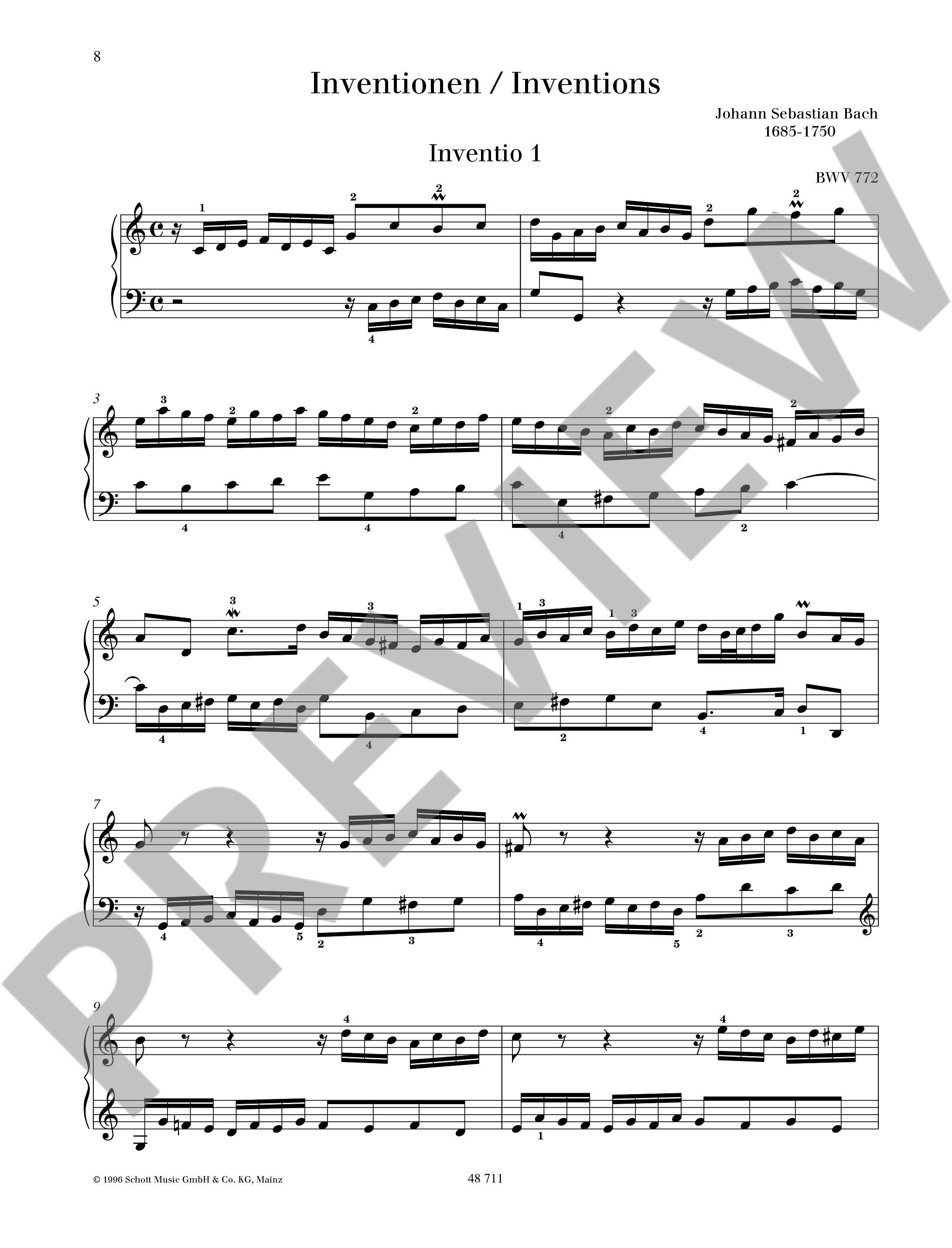 Anderes Coverbild Inventionen BWV 772 - 786 