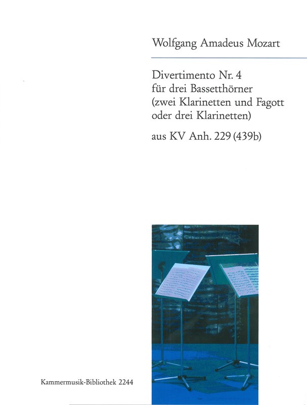 Vorderes Coverbild Divertimento Nr. 4 B-dur KVAnh229 (439B)