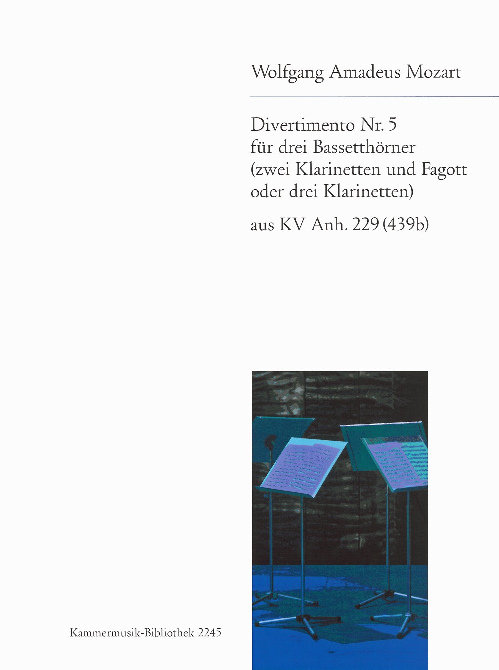 Vorderes Coverbild Divertimento Nr. 5 Es-dur KVAnh229 (439B)
