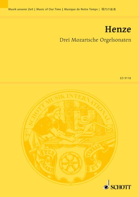 Vorderes Coverbild Drei Mozartsche Orgelsonaten 