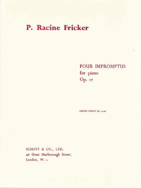Vorderes Coverbild 4 Impromptus op. 17 