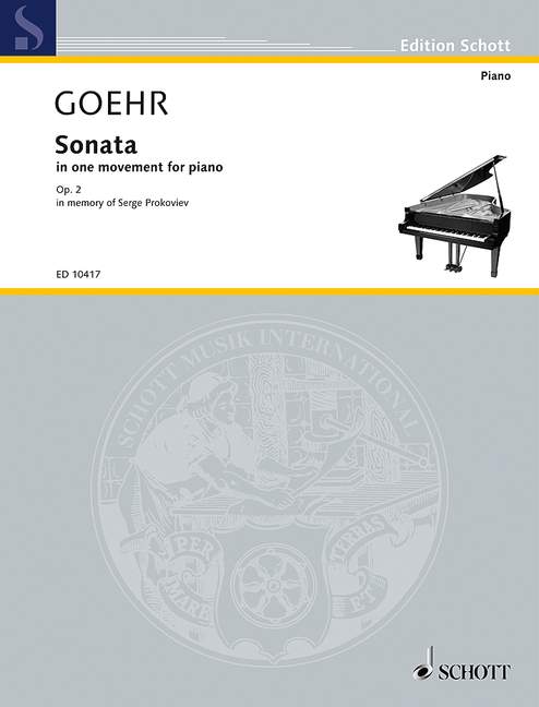 Vorderes Coverbild Sonata in one movement op. 2 
