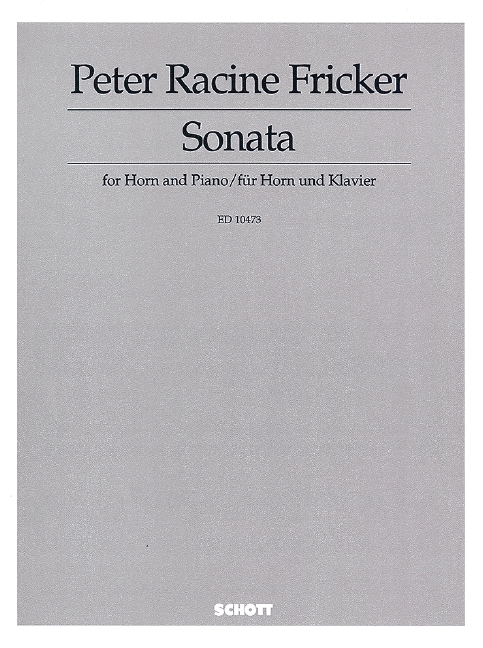 Vorderes Coverbild Sonata for Horn and Piano op. 24 