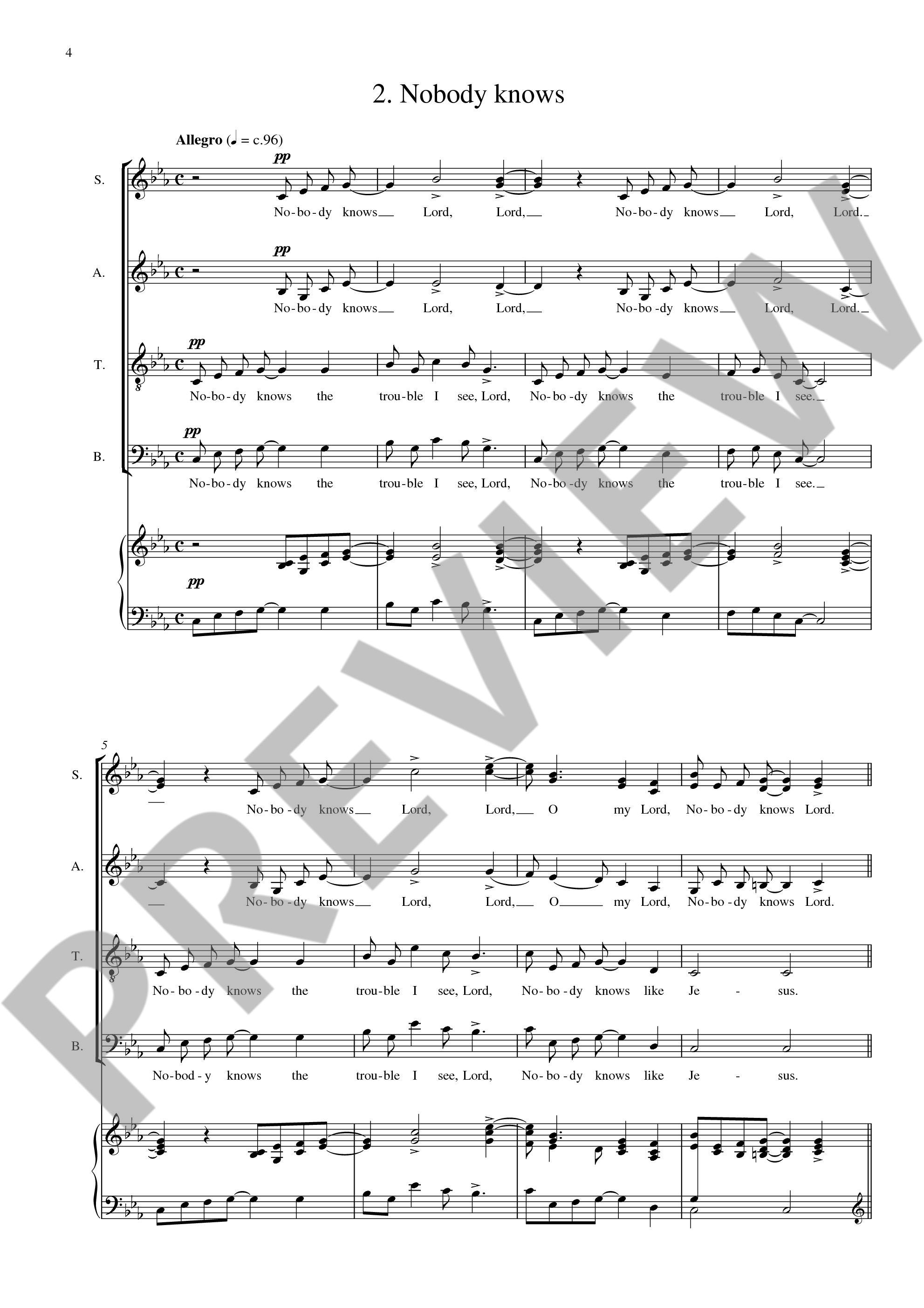 Anderes Coverbild Five Spirituals 