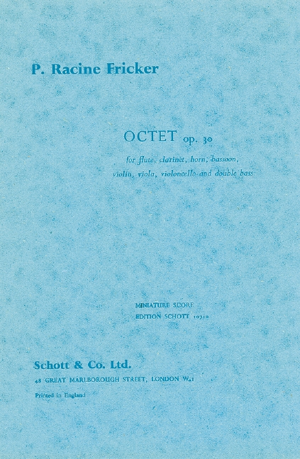 Vorderes Coverbild Octet op. 30 