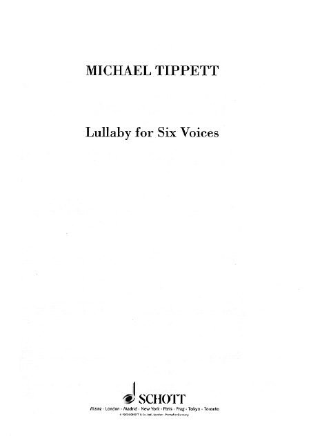Vorderes Coverbild Lullaby for Six Voices 