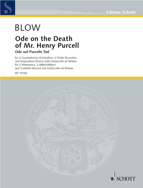 Vorderes Coverbild Ode on the Death of Mr. Henry Purcell 