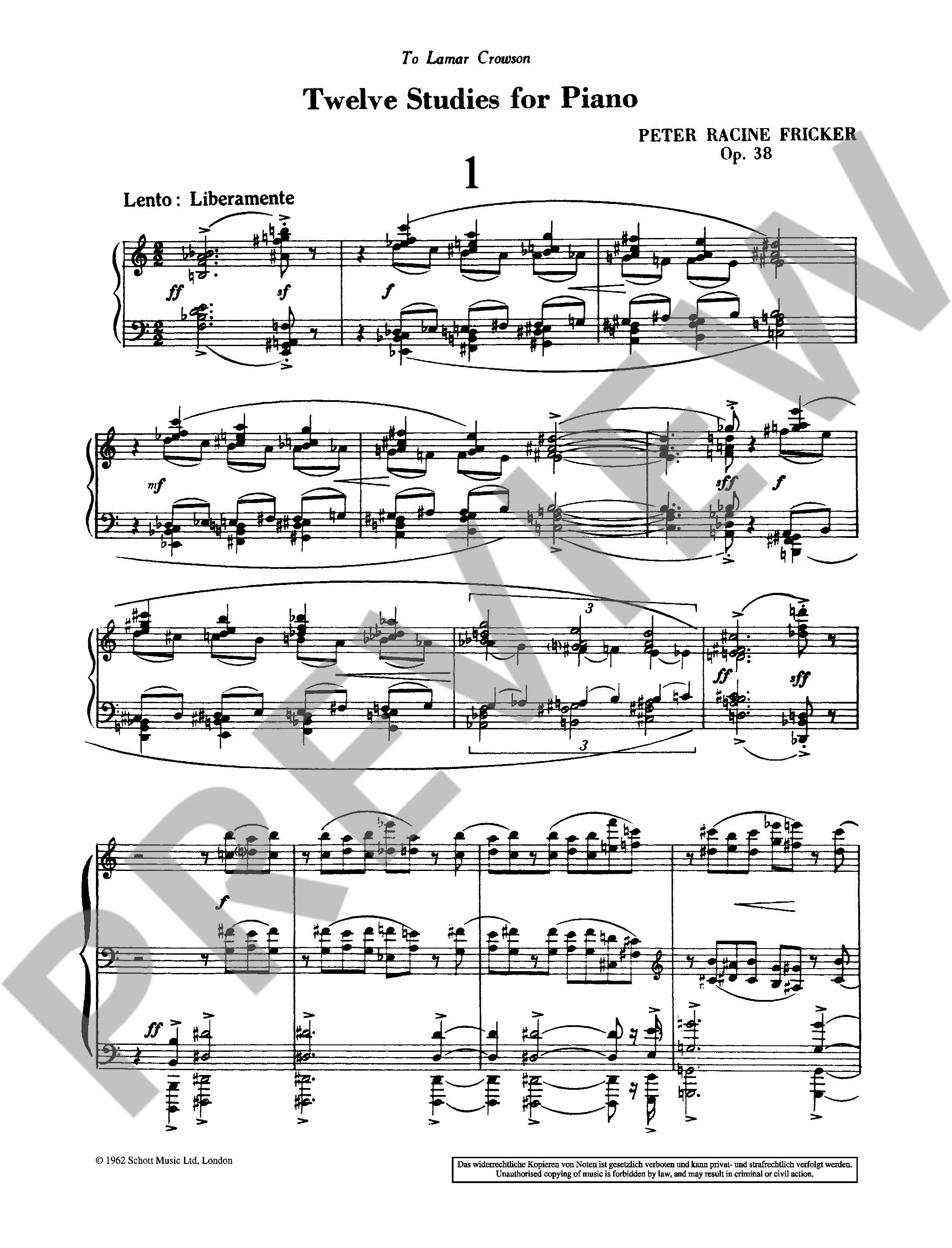 Anderes Coverbild 12 Studies op. 38 