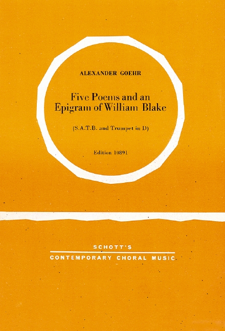 Vorderes Coverbild Five Poems and An Epigram of William Blake op. 17 