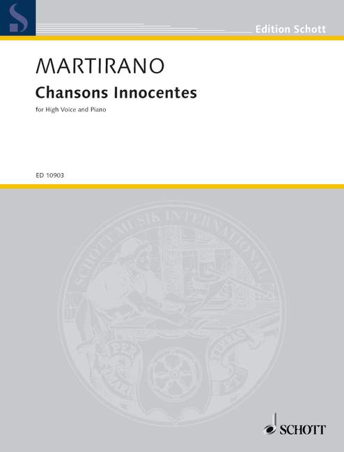 Vorderes Coverbild Chansons Innocentes 