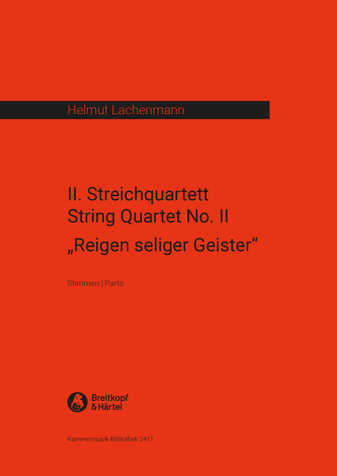 Vorderes Coverbild Streichquartett Nr. 2 „Reigen seliger Geister“