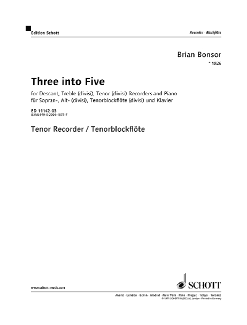 Vorderes Coverbild Three into Five 