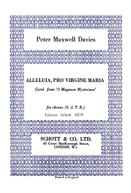Vorderes Coverbild Alleluia, pro Virgine Maria 