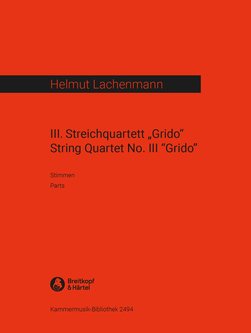 Vorderes Coverbild III. Streichquartett "Grido"