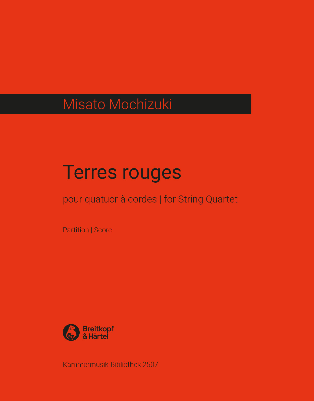 Vorderes Coverbild Terres rouges pour quatuor à cordes (2006)