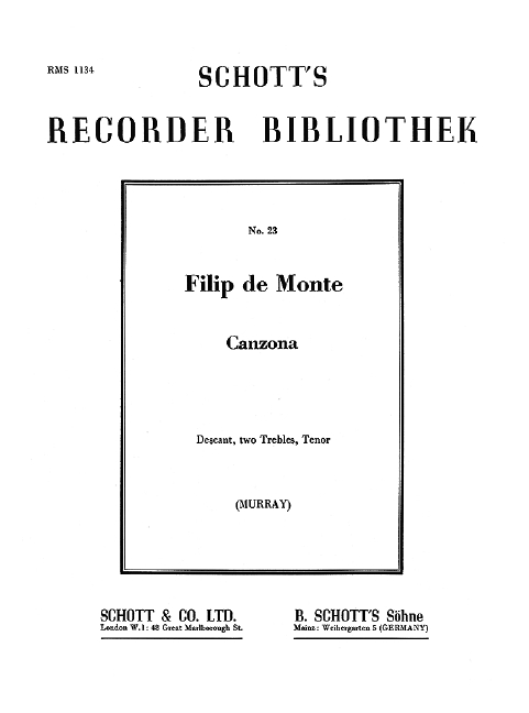 Vorderes Coverbild Canzona 