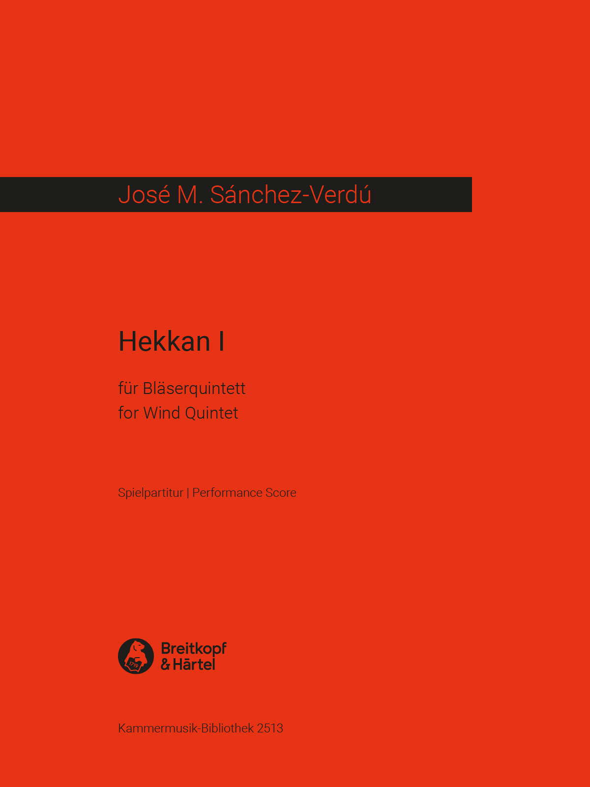 Vorderes Coverbild Hekkan I für Bläserquintett (2008)