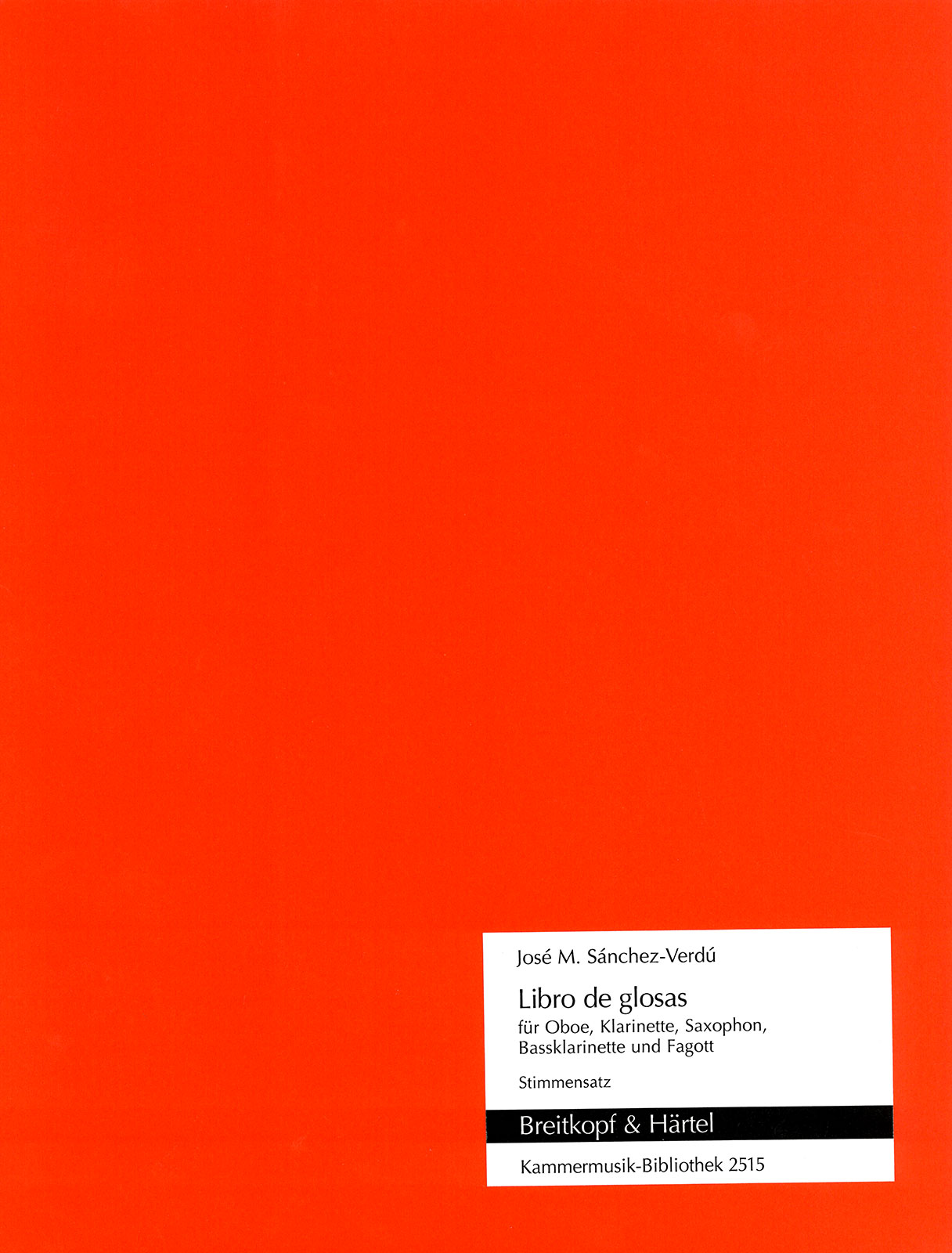 Vorderes Coverbild Libro de glosas (2007/2008)