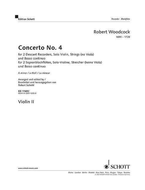 Vorderes Coverbild Concerto Nr. 4 a-Moll 