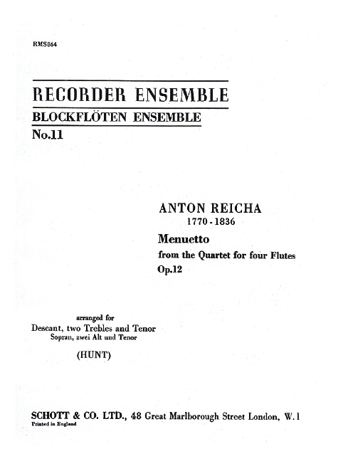Vorderes Coverbild Menuetto op. 12 