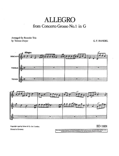 Vorderes Coverbild Allegro op. 6/1 