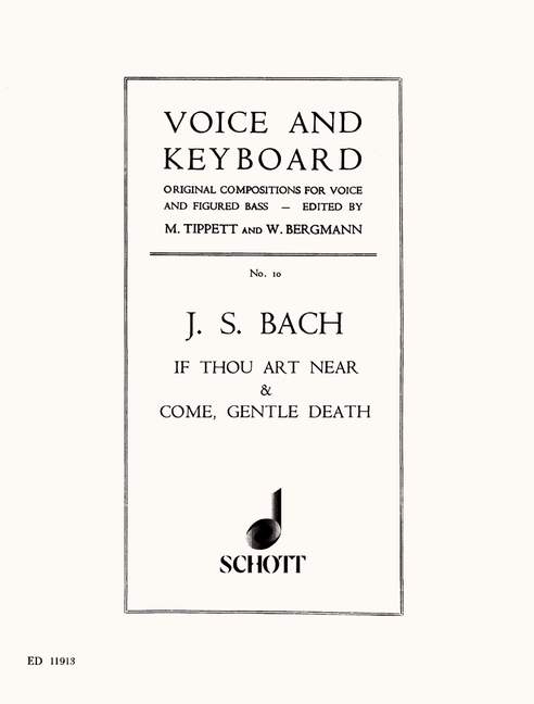 Vorderes Coverbild If thou art near / Come, gentle death BWV 508 u. 478 Nr. 10