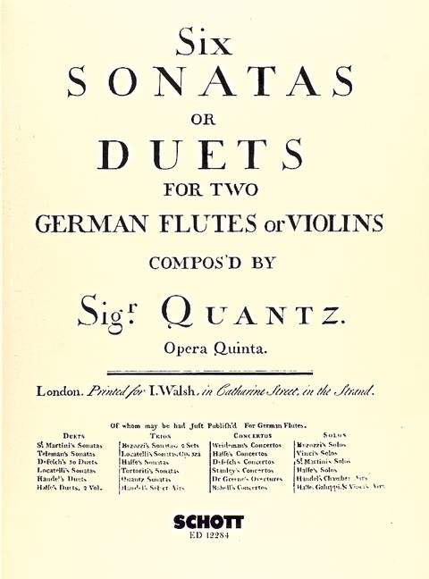 Vorderes Coverbild Six Sonatas or Duets 