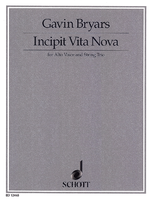 Vorderes Coverbild Incipit Vita Nova 