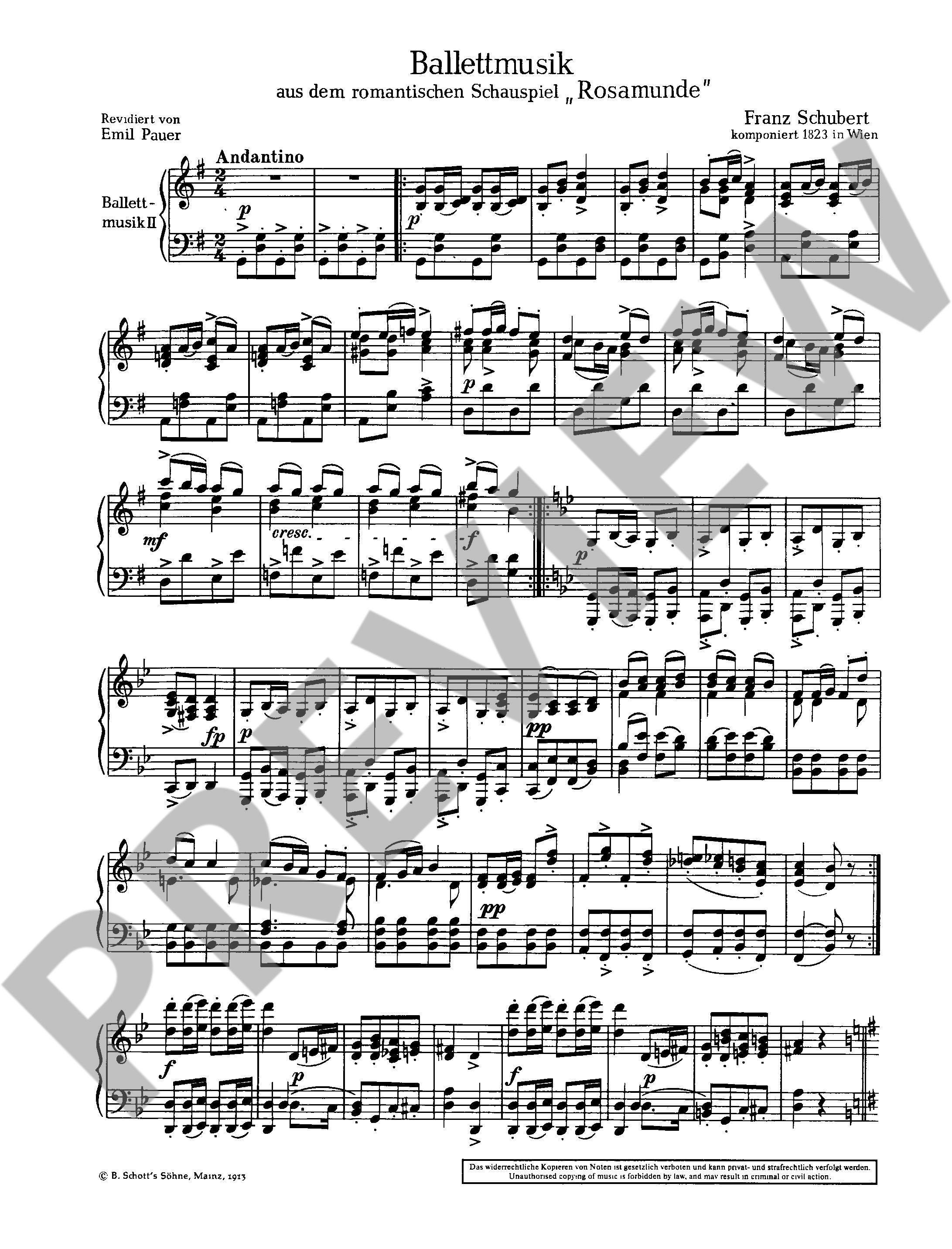 Anderes Coverbild Ballettmusik D-Dur op. 26 