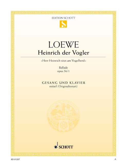 Vorderes Coverbild Heinrich der Vogler op. 56/1 