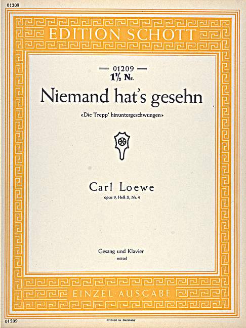 Vorderes Coverbild Niemand hat's gesehn op. 9 Heft X Nr. 4