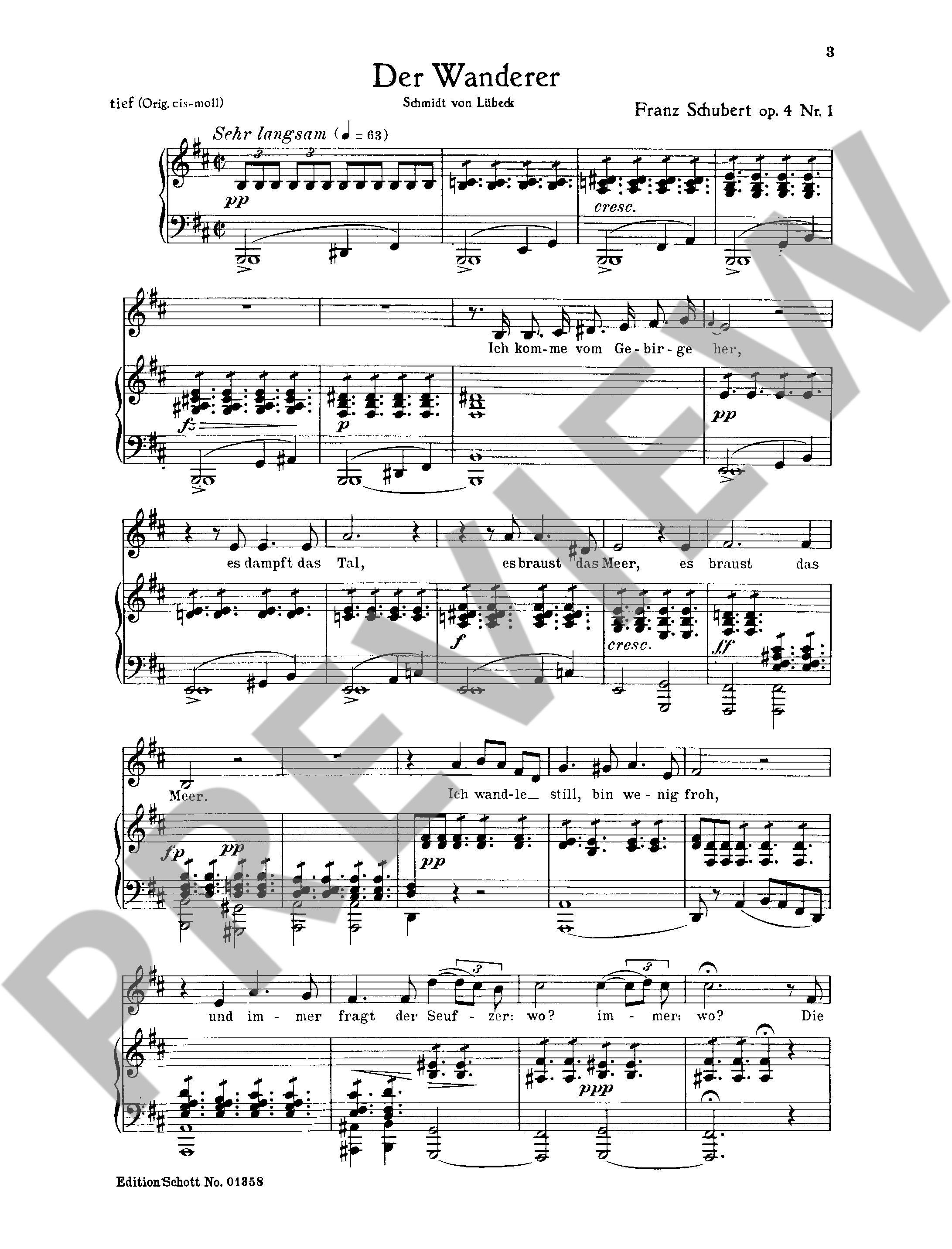 Anderes Coverbild Wandrers Nachtlied I / Der Wanderer op. 4/3 / op. 4/1 