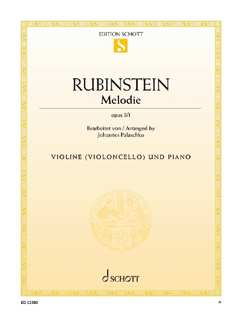 Vorderes Coverbild Melodie in F op. 3/1 