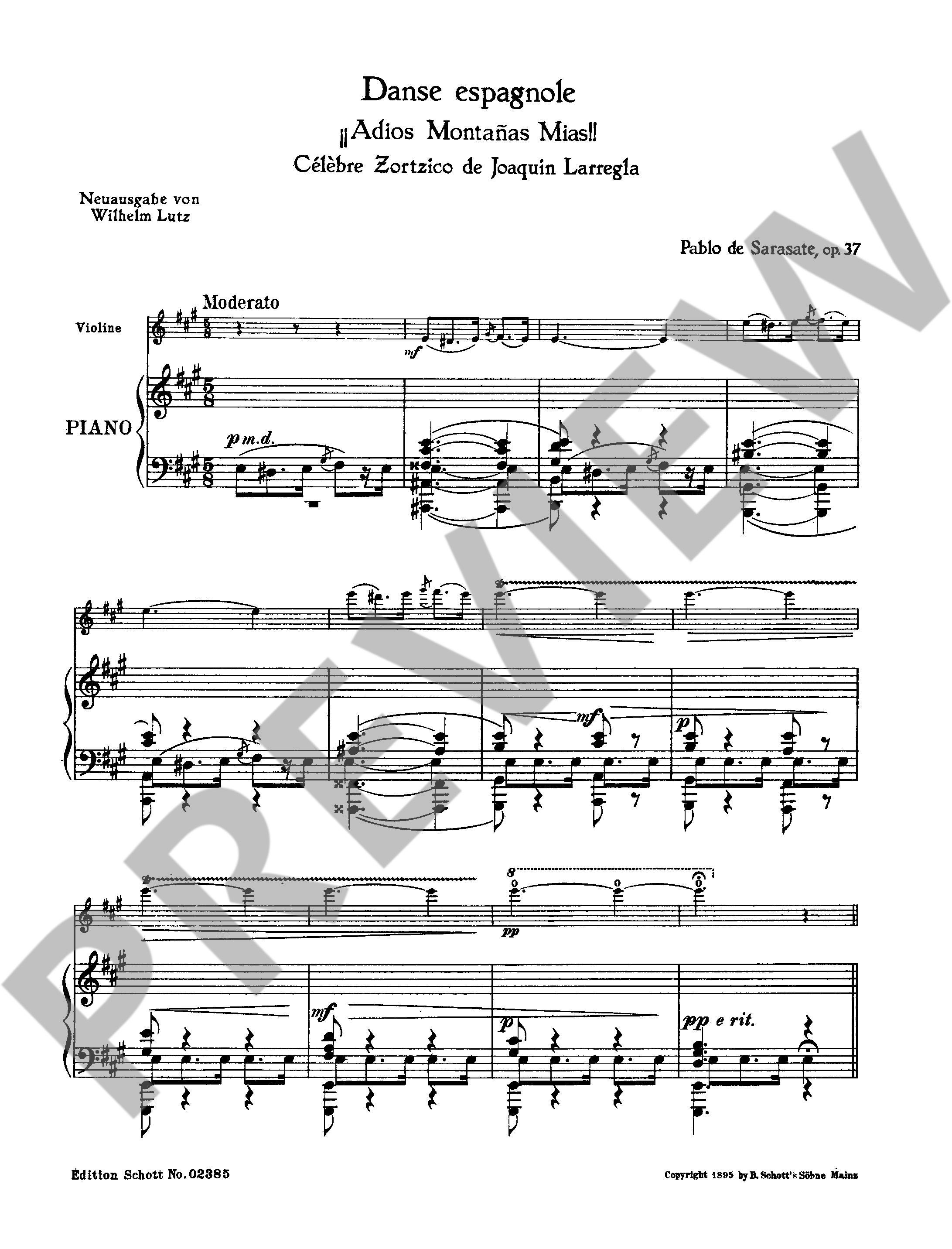 Anderes Coverbild Danse Espagnole op. 37 