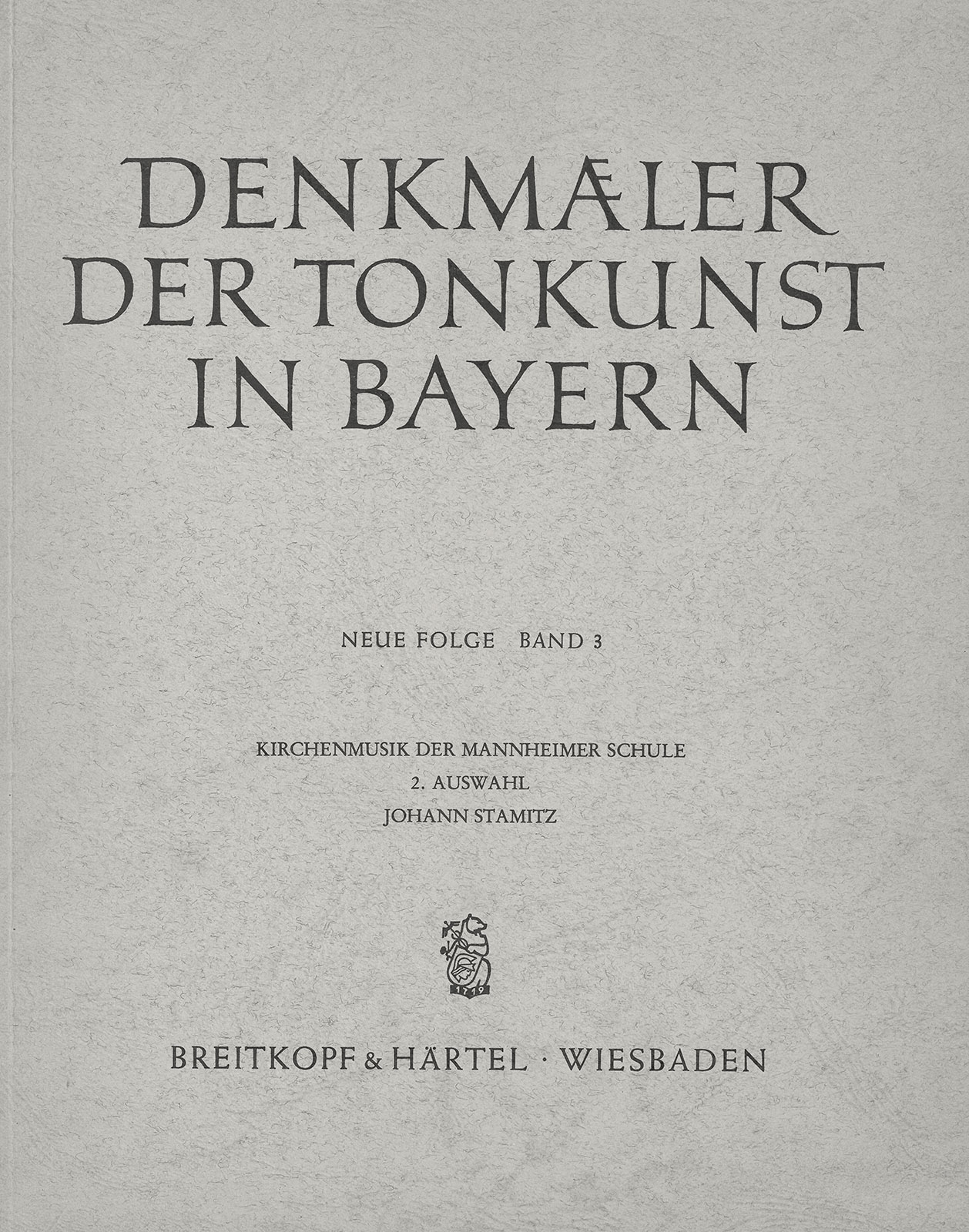 Vorderes Coverbild Kirchenmusik der Mannheimer Schule II: Missa Solemnis in D, Motetto de Venerabili Sacramento