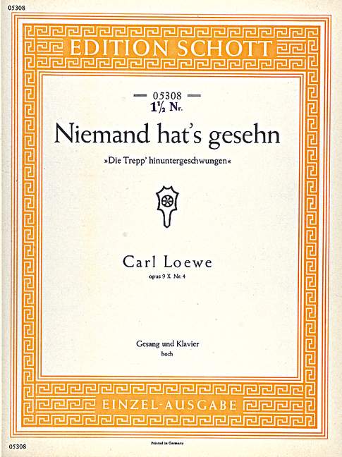 Vorderes Coverbild Niemand hat's gesehn op. 9 Heft X Nr. 4