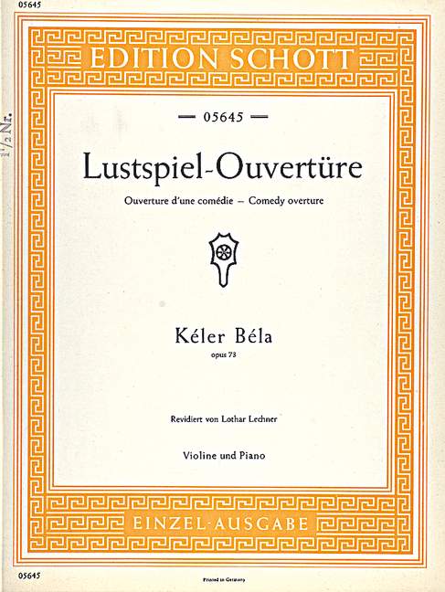 Vorderes Coverbild Lustspiel-Ouvertüre op. 73 
