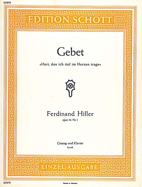 Vorderes Coverbild Gebet op. 46/1 