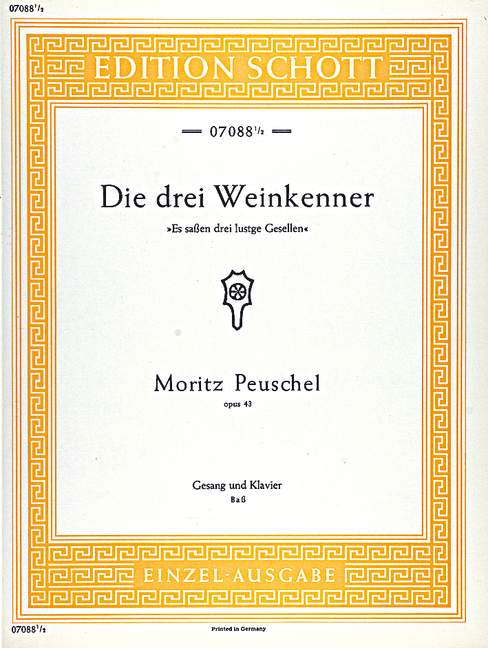 Vorderes Coverbild Die drei Weinkenner op. 43 
